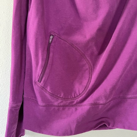 Athleta Purple Pink Crossover Cowl Neck Jacket - Picture 3 of 10